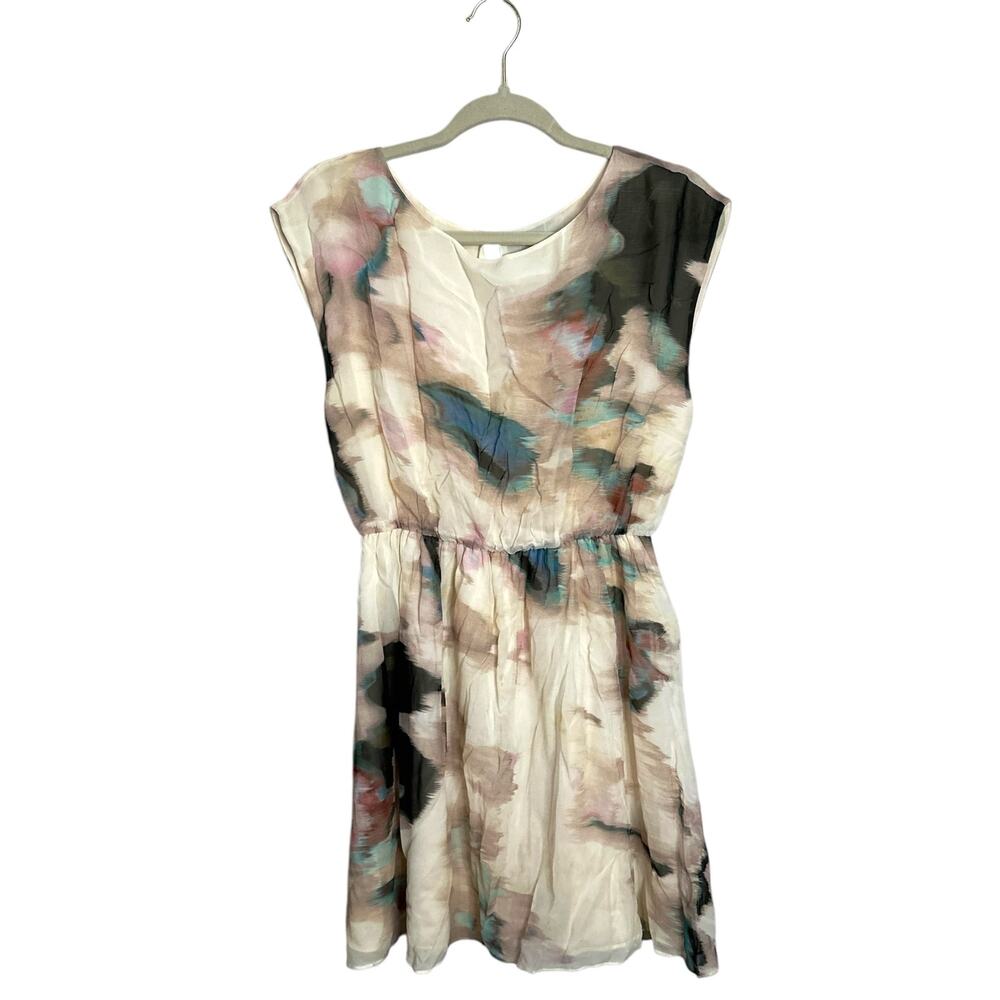 ALICE + OLIVIA Silk Watercolor Dress Size Medium Mini Party Cocktail Feminine
